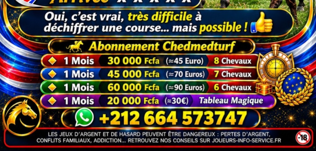 Bannière Chedmedturf — abonnements pronostics hippiques